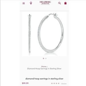 Diamond hoop earrings